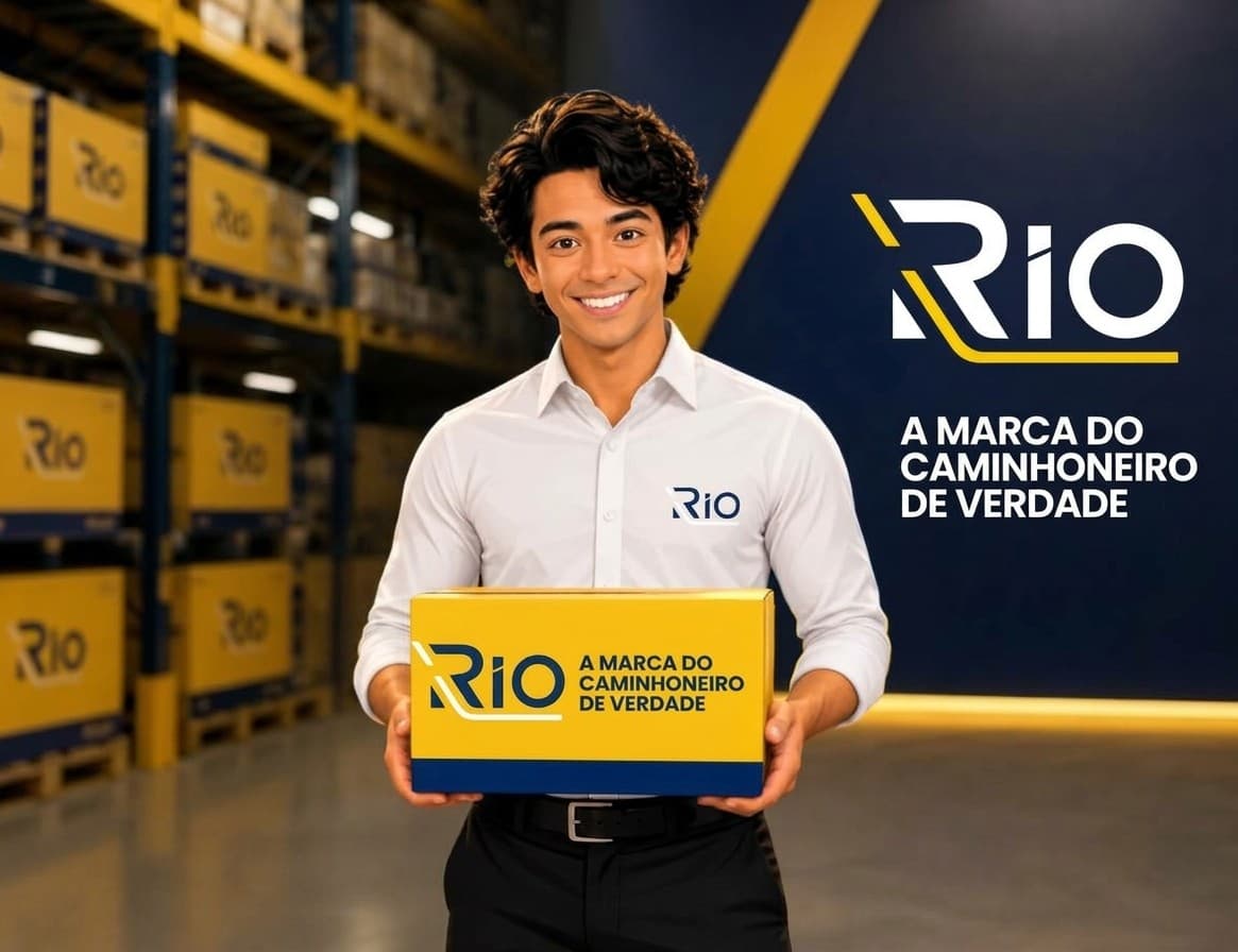 RIO 工作人员在配送中心手持品牌包装箱